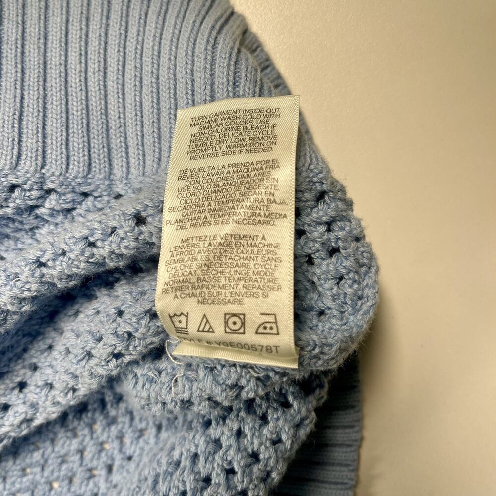 Scotch and Soda Half Zip Knit Sweater Pullover Women Preppy Powder Blue Small - Picture 8 of 8